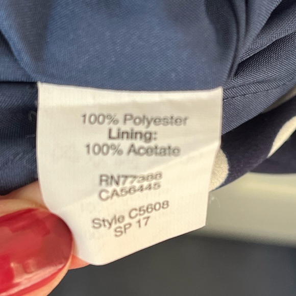 J. Crew Gallery Shift dress, navy blue with white polka dots, size 4 - Picture 10 of 10